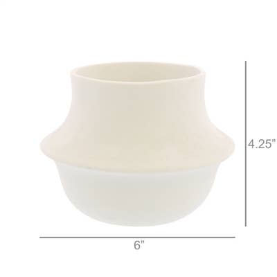 Vita Vase - Sm - Matte White. opening 3.5"