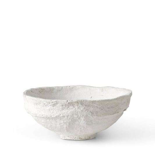 Paper Mache Sculptural Bowl - 13 ⅞″ Ø × 5 ⅞″ H
