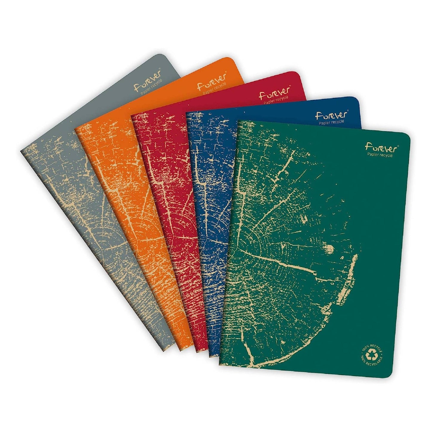 Clairefontaine "Forever" 100% Recycled Notebooks: Staple Spine - Blue