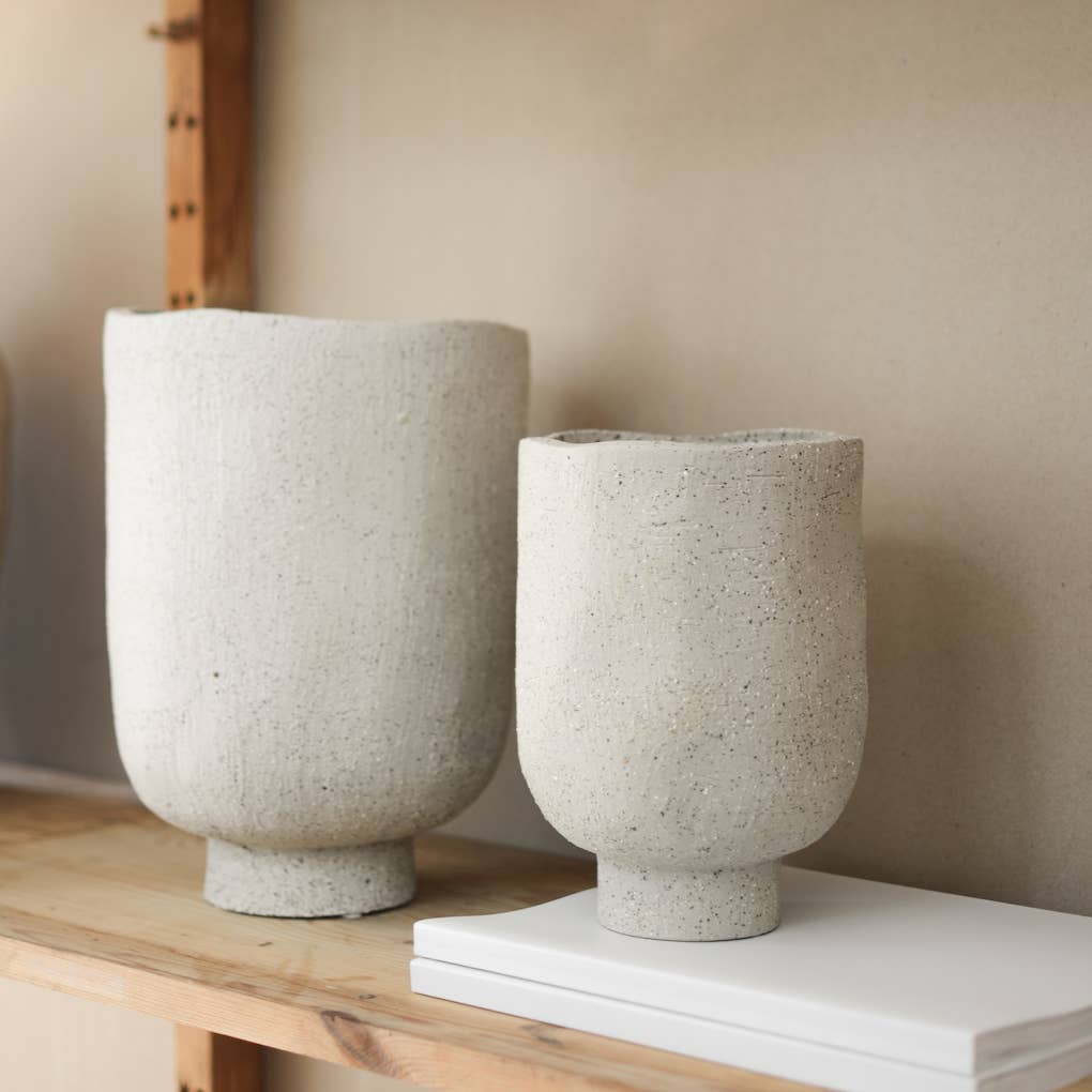 BAG sand planter pot: CERAMIC / Sand