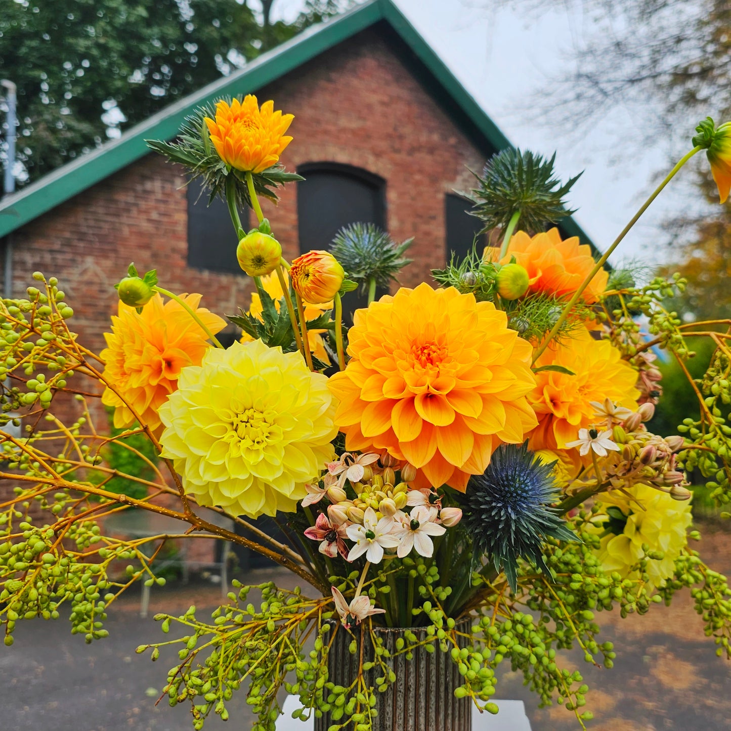 Fall Dahlia Arrangement