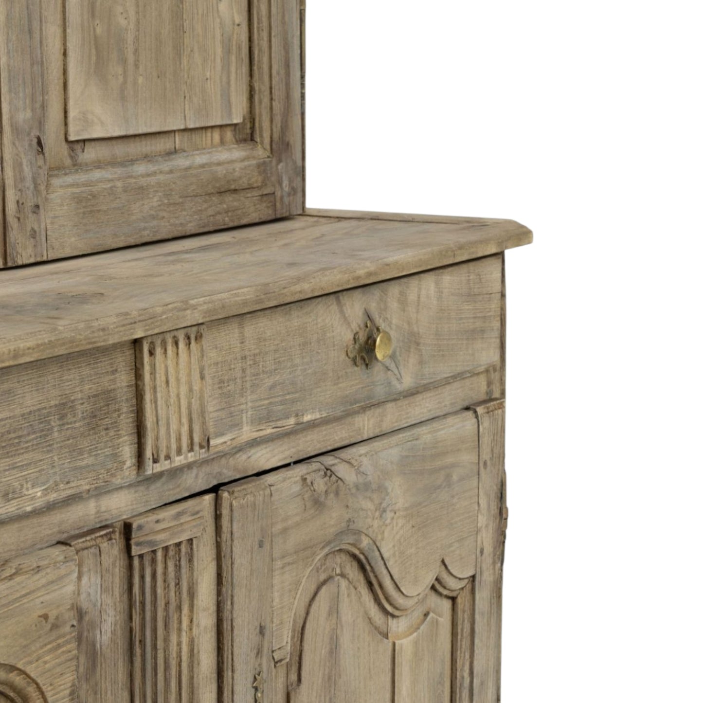 Wooden cabinet with a rustic design on a white background