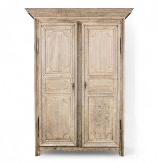 19th Century Cerused Oak French Armoire