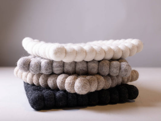 Trivet – Set of 3, Natural Beige Sheep Wool