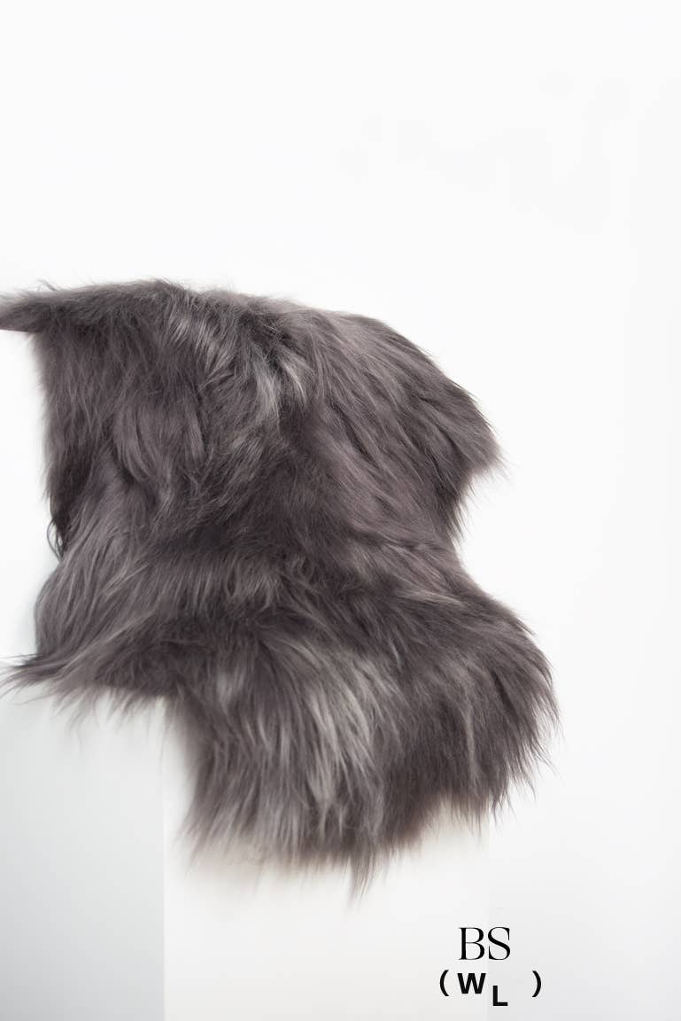 Steel Icelandic Sheepskin Throw Rug