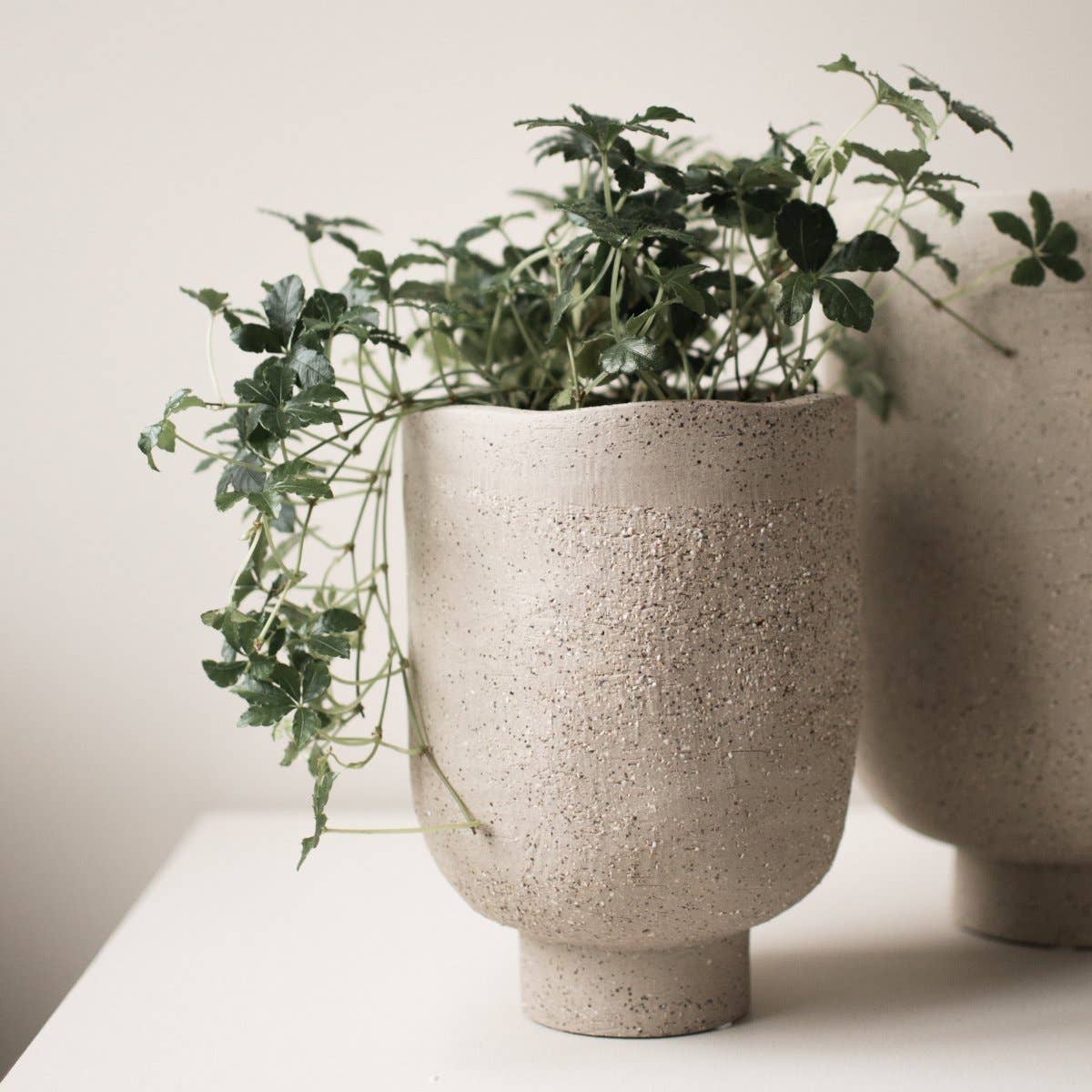 BAG sand planter pot: CERAMIC / Sand