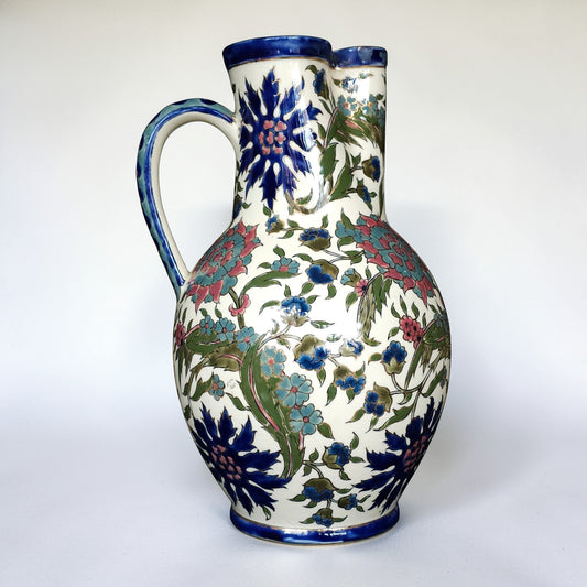 Zsolnay Pécs Hungarian Ceramic Pitcher in Ottoman Revival Style