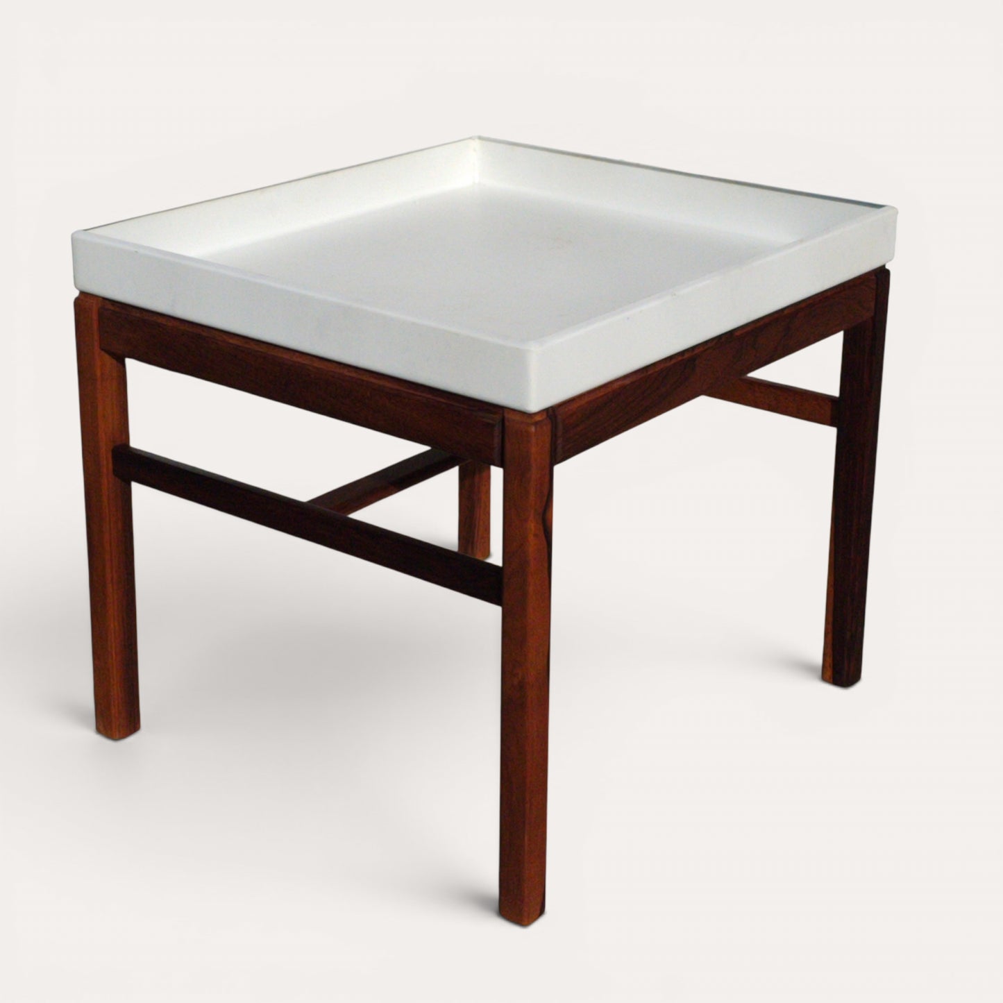 1960s Swedish Rosewood Planter Stand with Tray