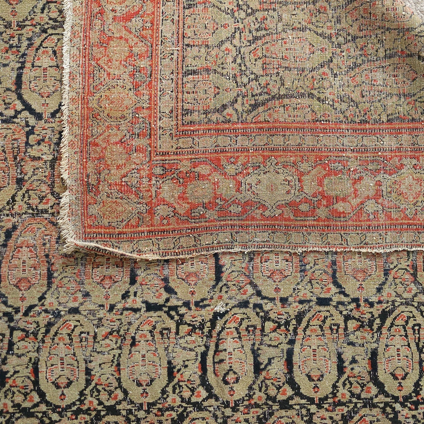 Early 20th Century Persian Rug with Repeating Paisley Boteh Field