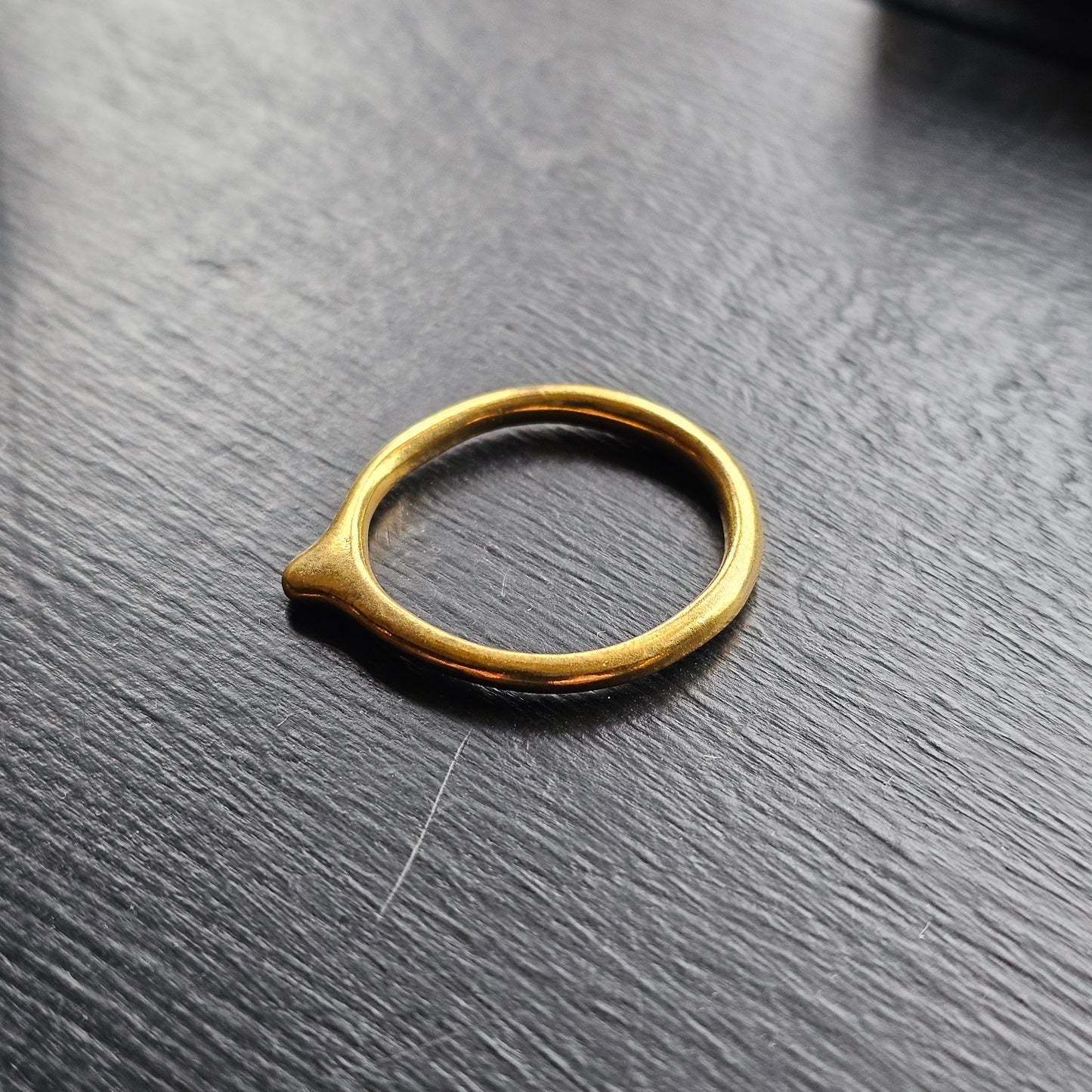 Norse Bronze Proto-Ring with 24K Gilt, Size 13.5