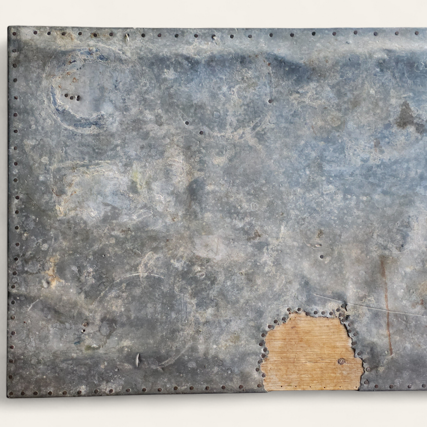 Early 20th Century American Primitive Worktable with Zinc Top