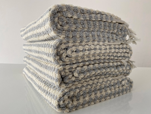 Oversized Striped Organic Cotton Bath Towel – 36″ × 70″