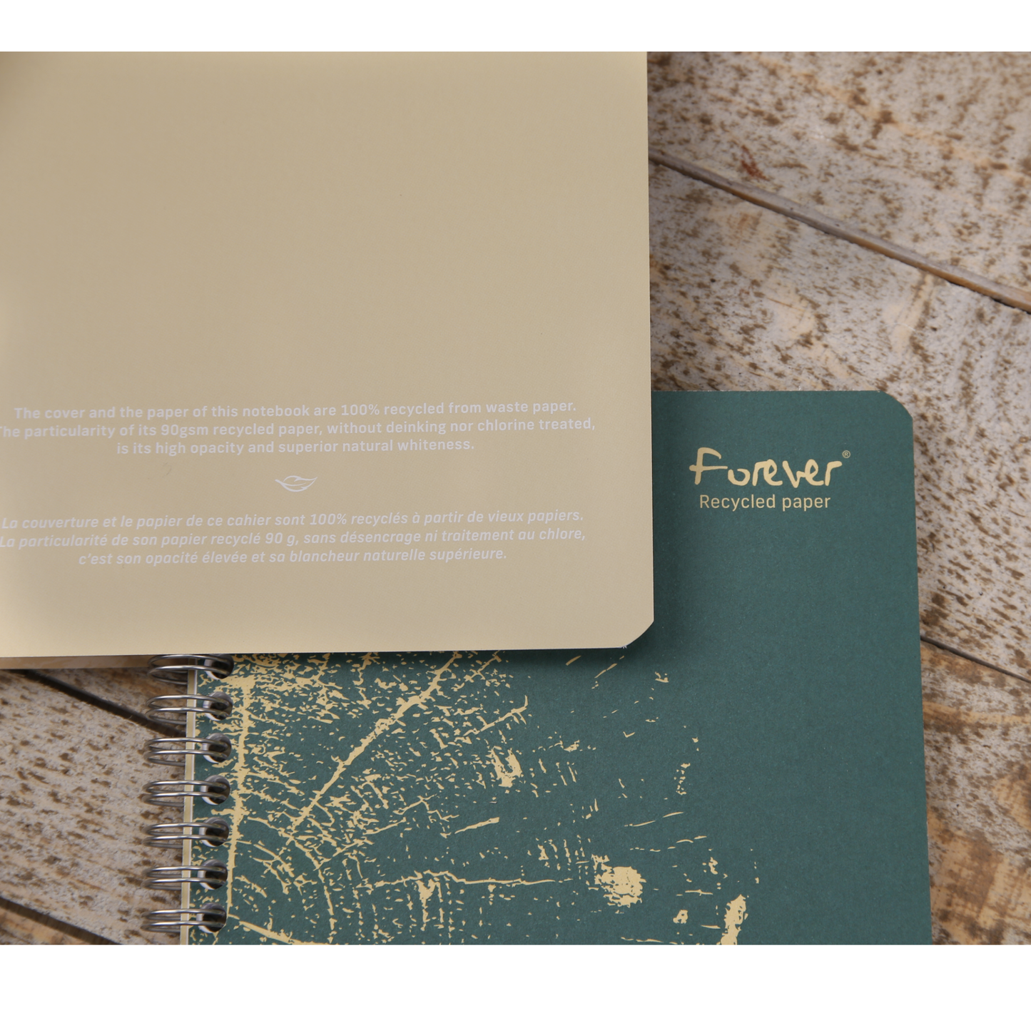 Clairefontaine "Forever" 100% Recycled Notebooks: Staple Spine - Blue