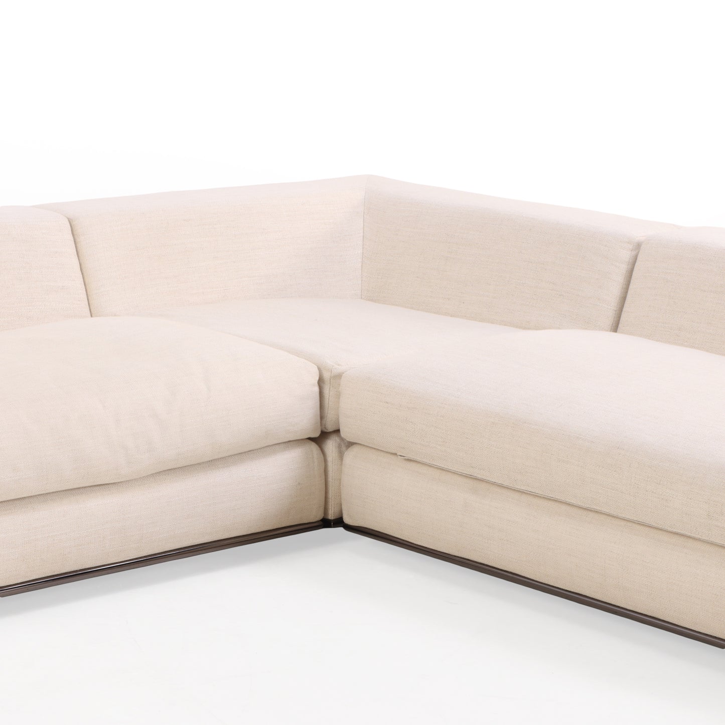 Minotti Hamilton 3-Piece Sectional on Chrome Base