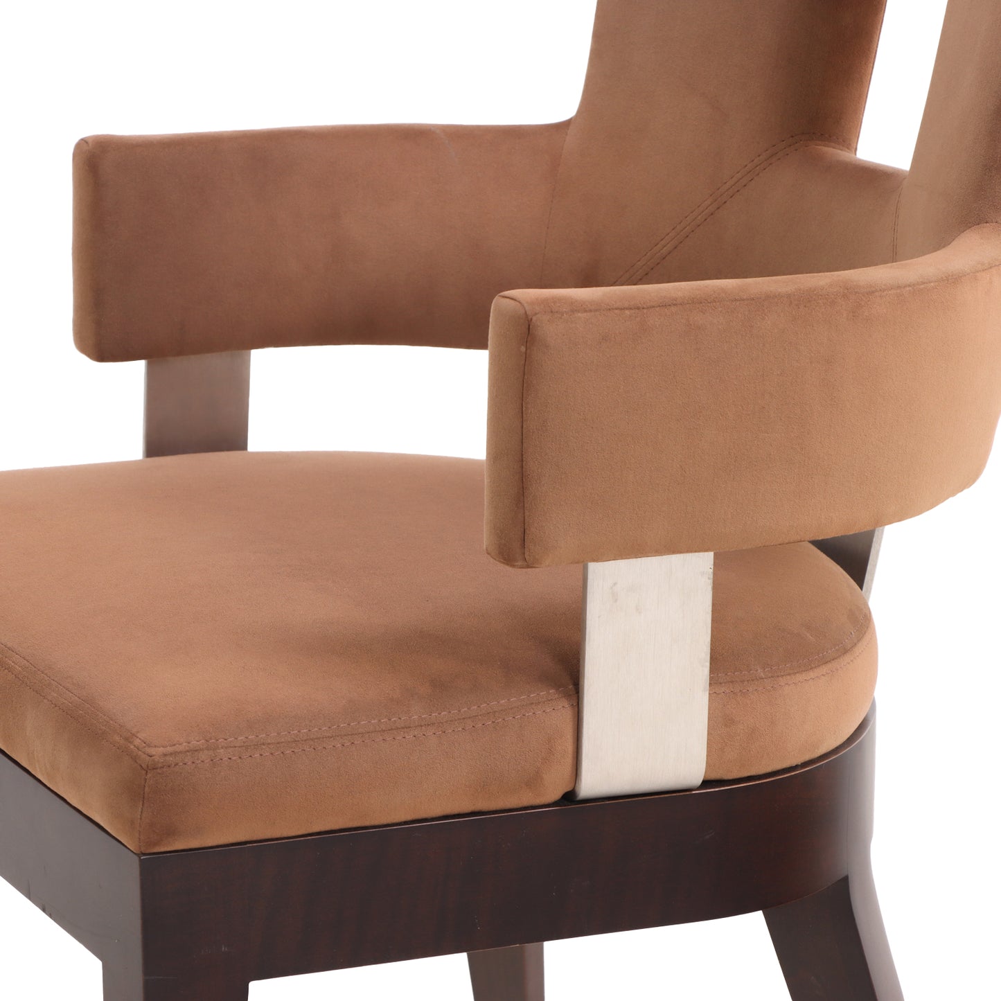 Set of Eight Custom Dining Chairs Attributed to Brueton