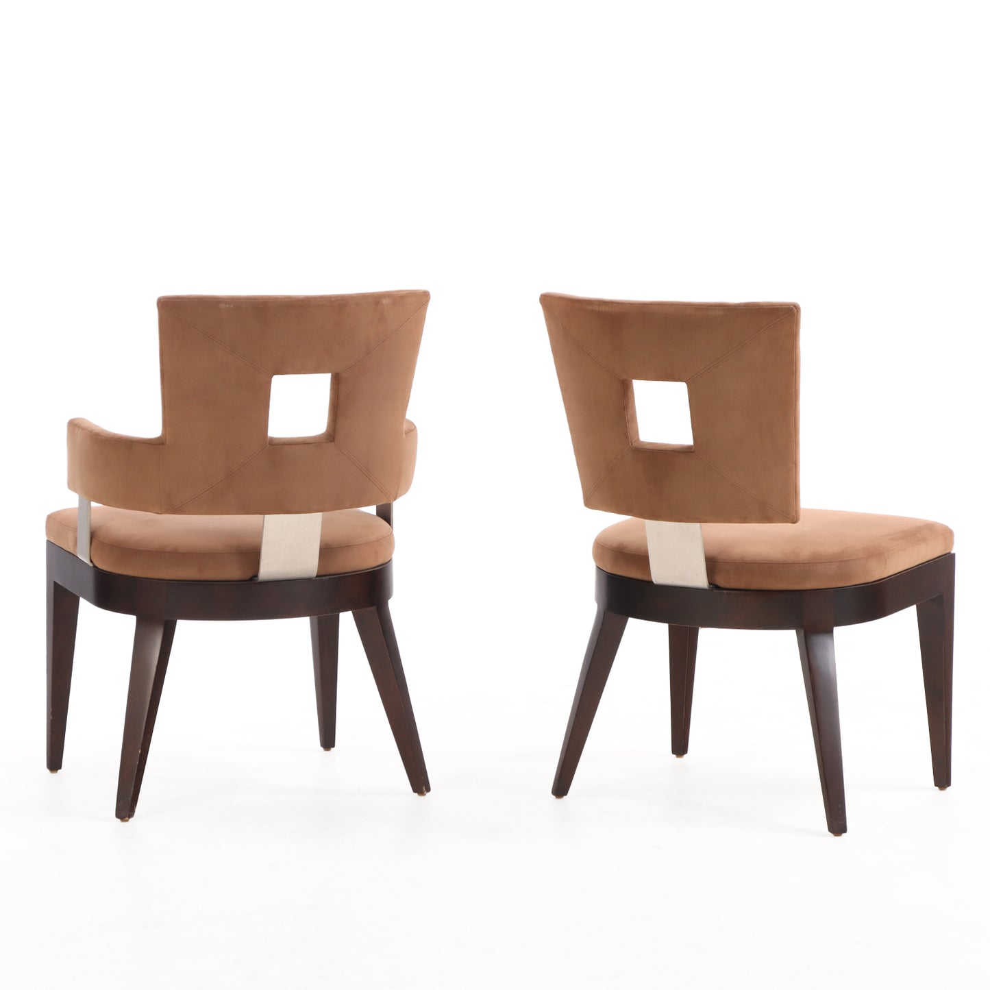 Set of Eight Custom Dining Chairs Attributed to Brueton