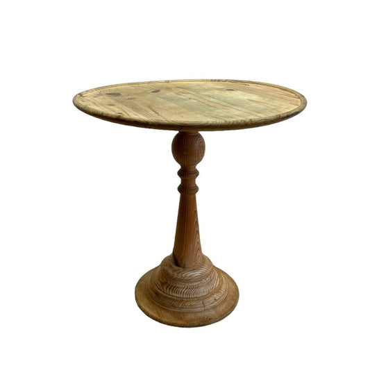 Early 20th Century French Bleached Pine Pedestal Table