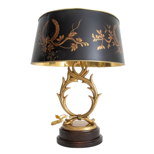 Mid 20th Century Frederick Cooper Brass Laurel Wreath Table Lamp