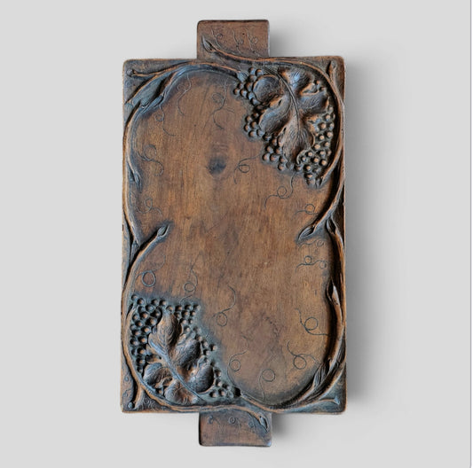 20th C French Carved Walnut Tray