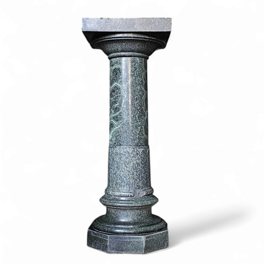 Antique Green Marble Pedestal