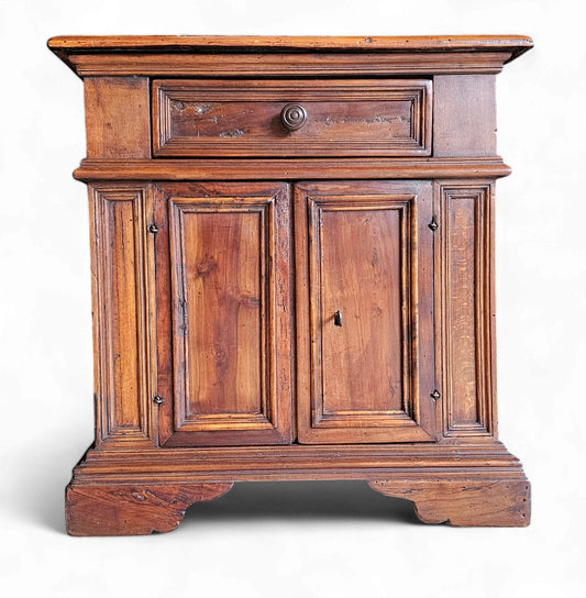 Petite 19th-Century Italian Tuscan Cabinet With Burled Walnut Inlays