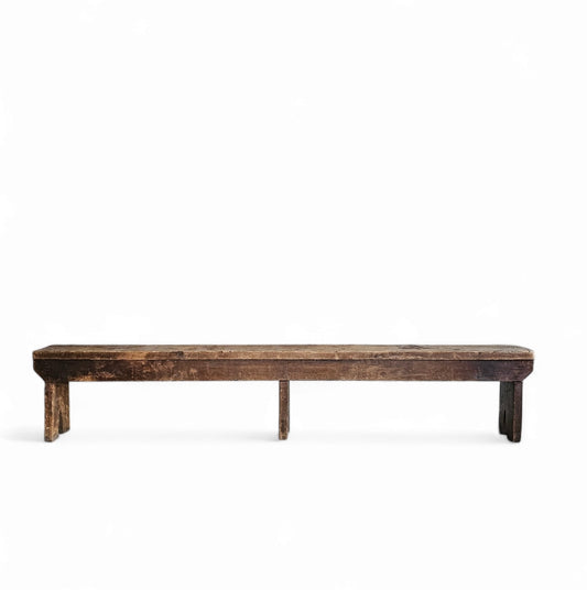 American Primitive Wood Bench, Early 20th Century