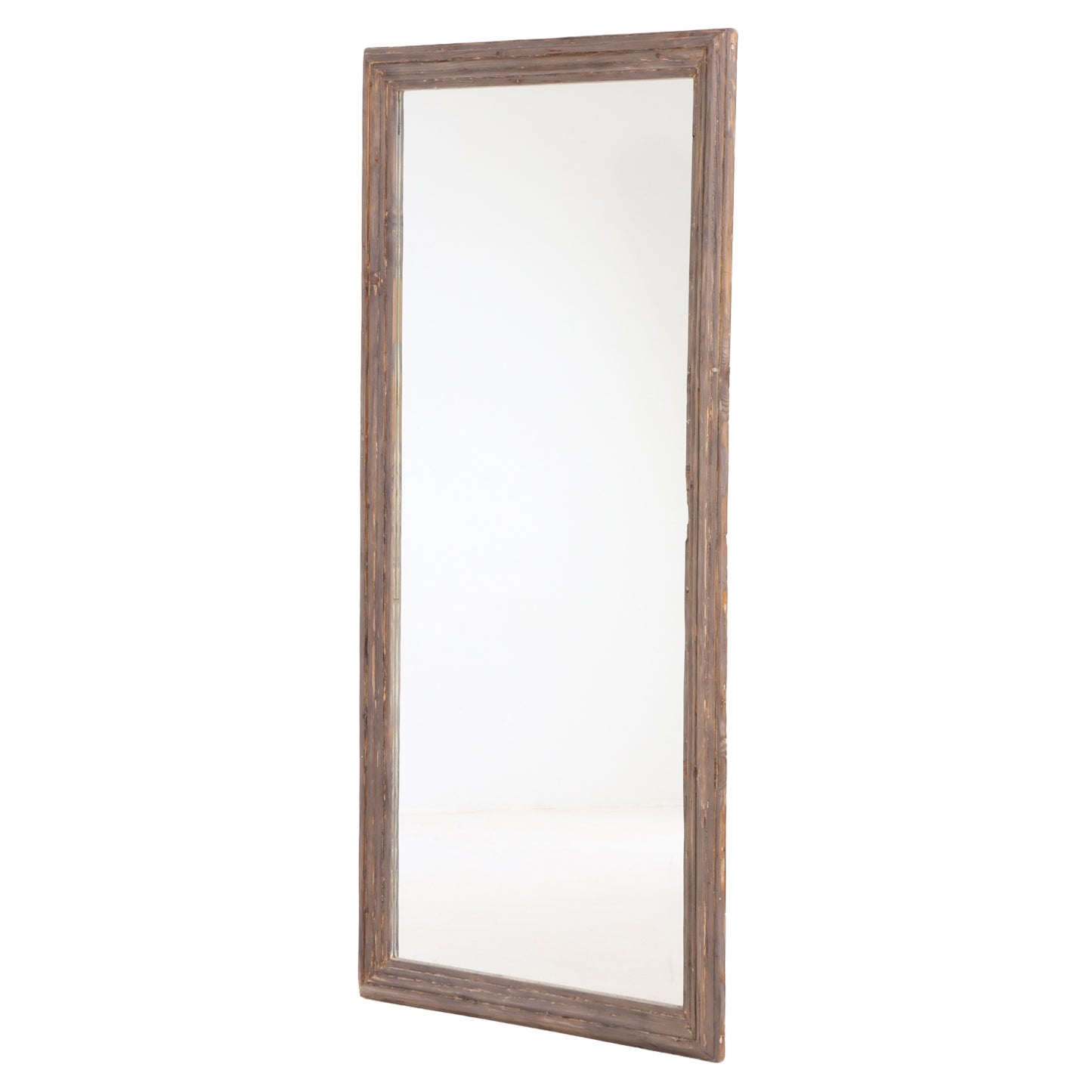 Early 20th Century French Molded Frame Floor Mirror, Refinished