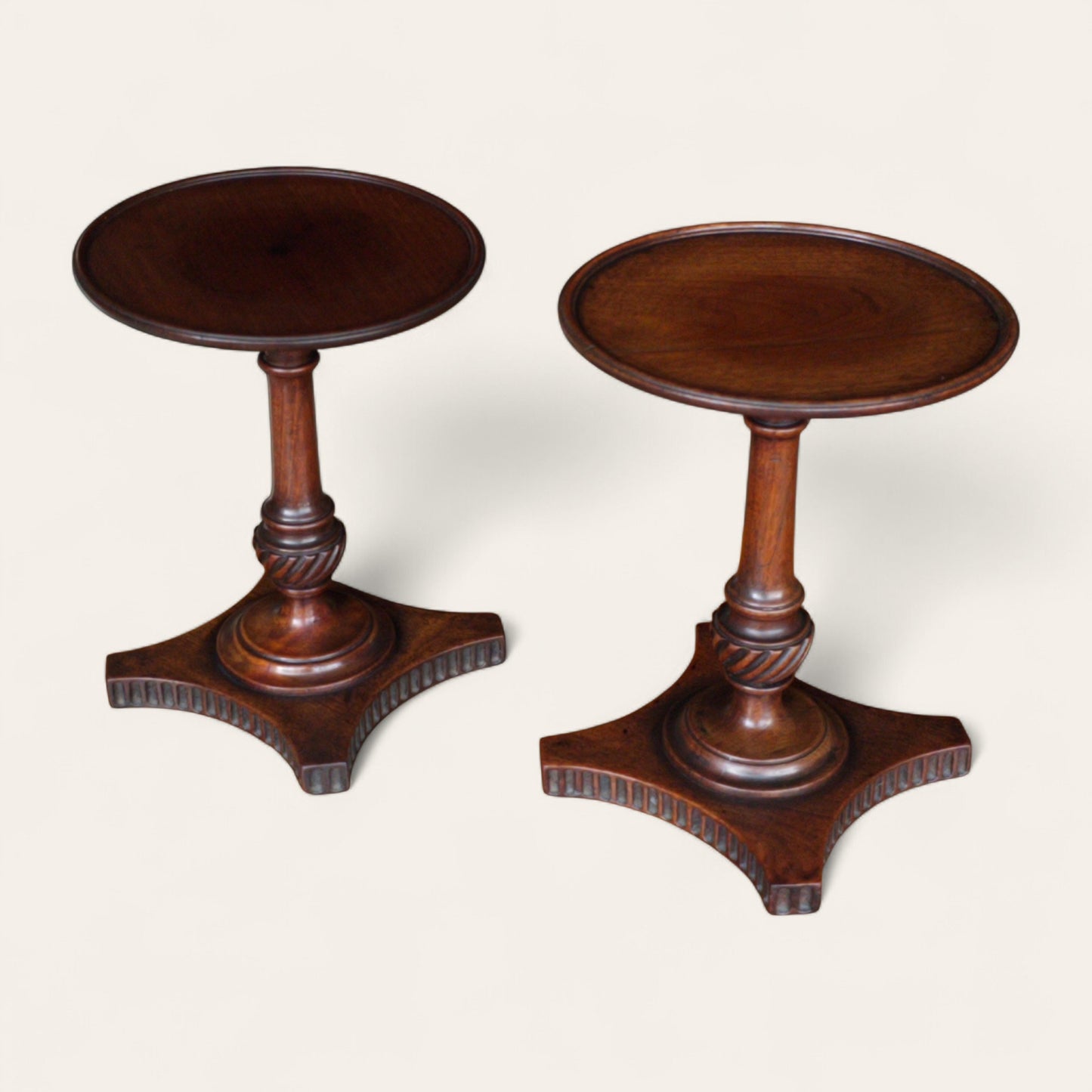 Near Pair of 19th C Mahogany Table-Top Stands