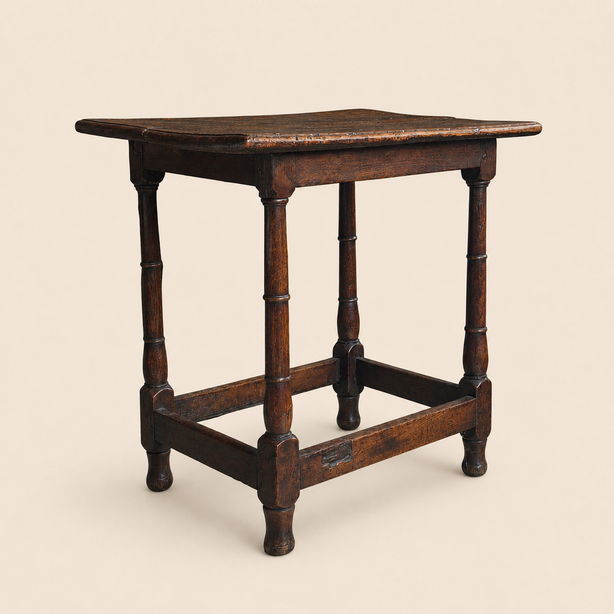 Late 17th–Early 18th Century English Oak Tavern Table with Single-Plank Top