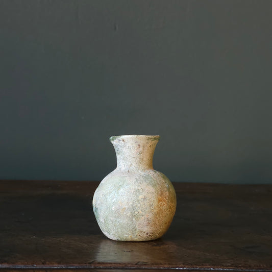 Ancient Roman Aqua Glass Perfume Sprinkler (Unguentarium)