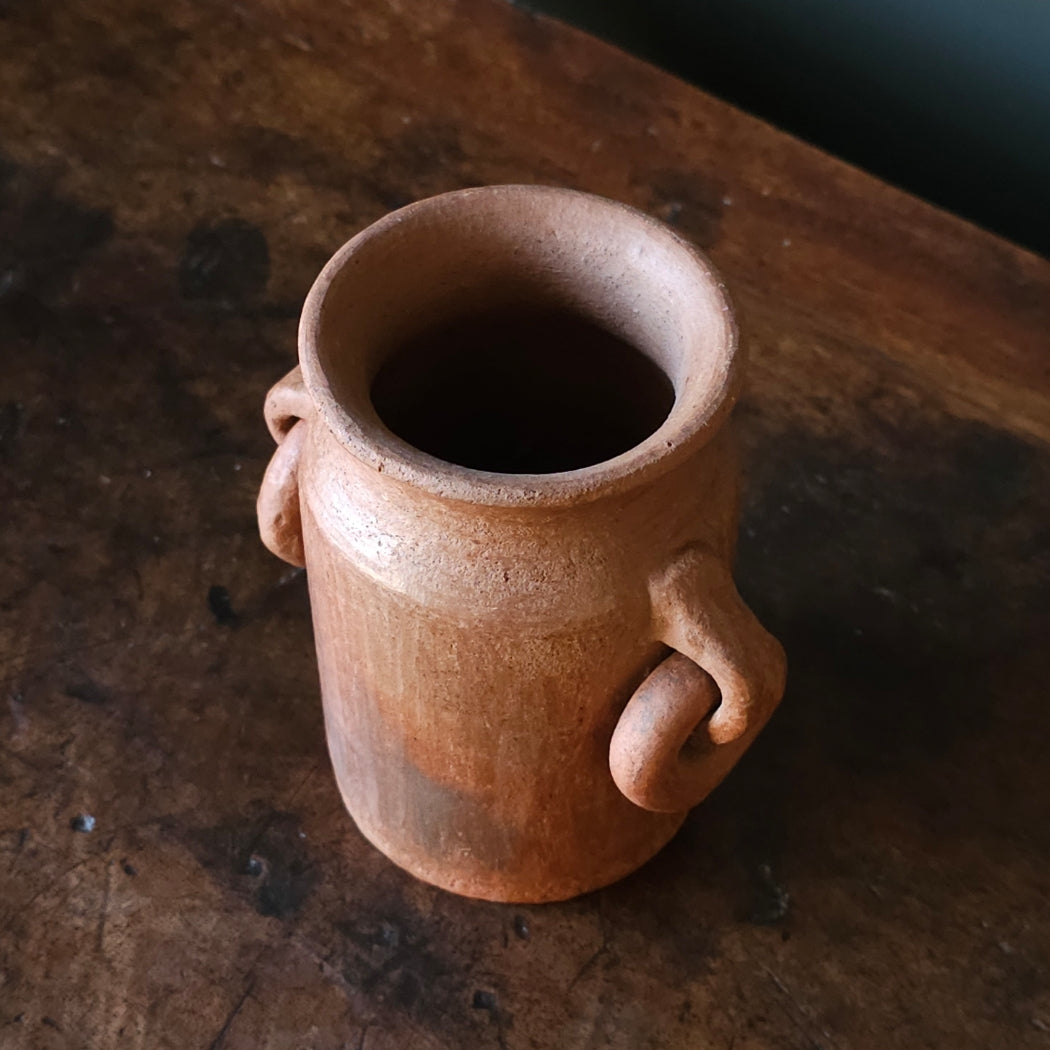 Vintage Clay Jug with 2 Handles