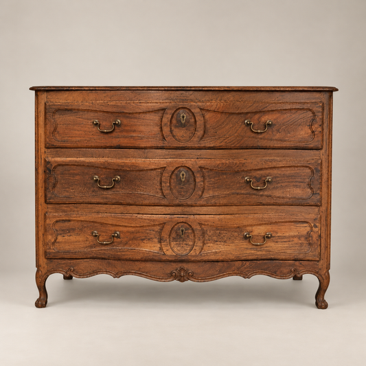 19th Century French Provincial Oak Commode