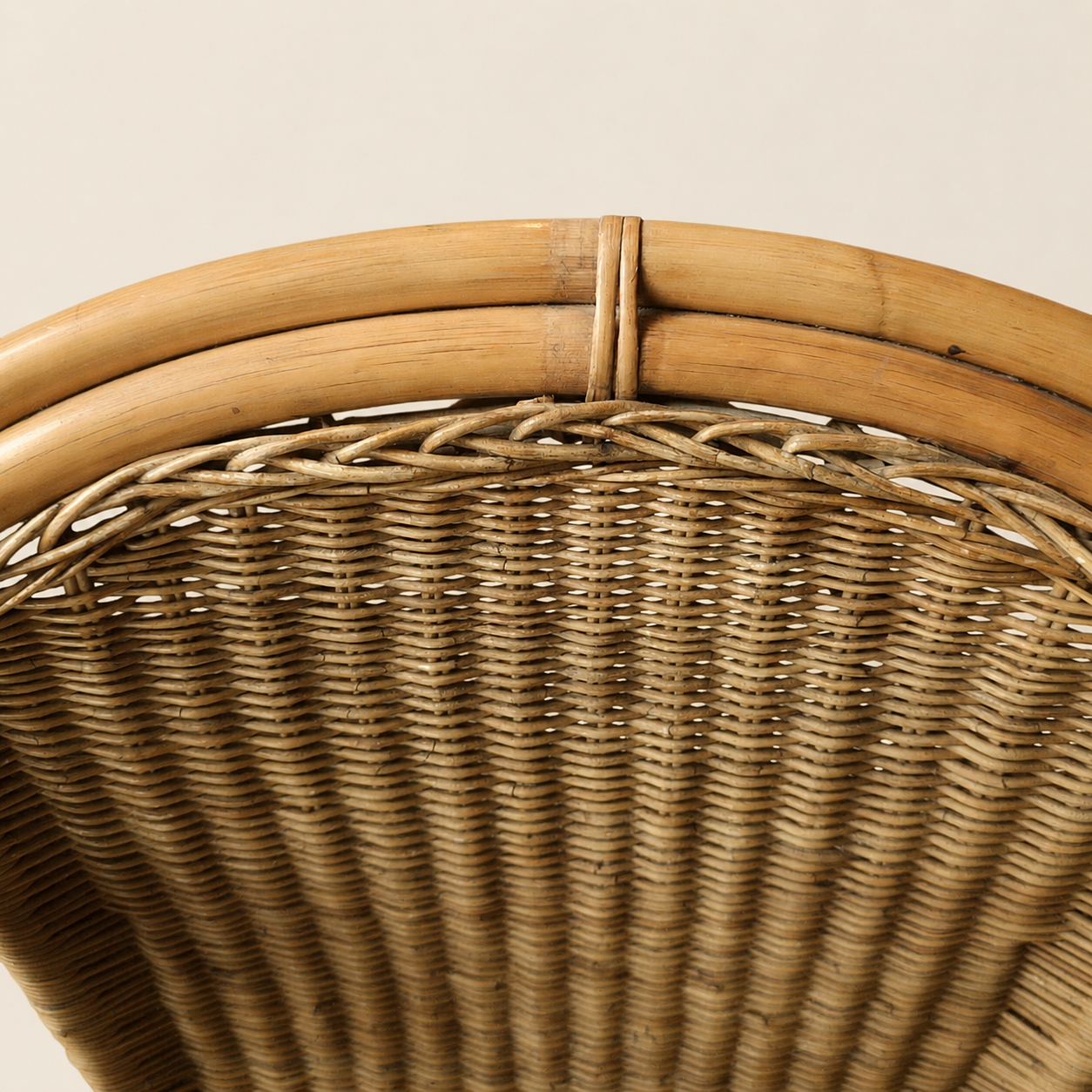Mid-Century Modern Rattan Lounge Chairs in the Style of Paul McCobb, Pair