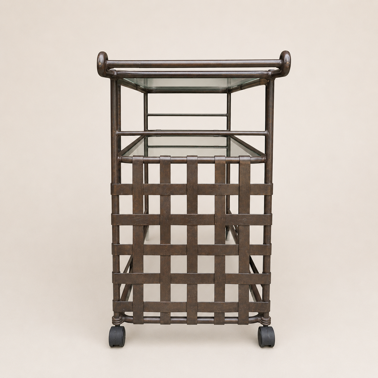 Brown Jordan Florentine Serving Cart in Speckled Bronze Finish