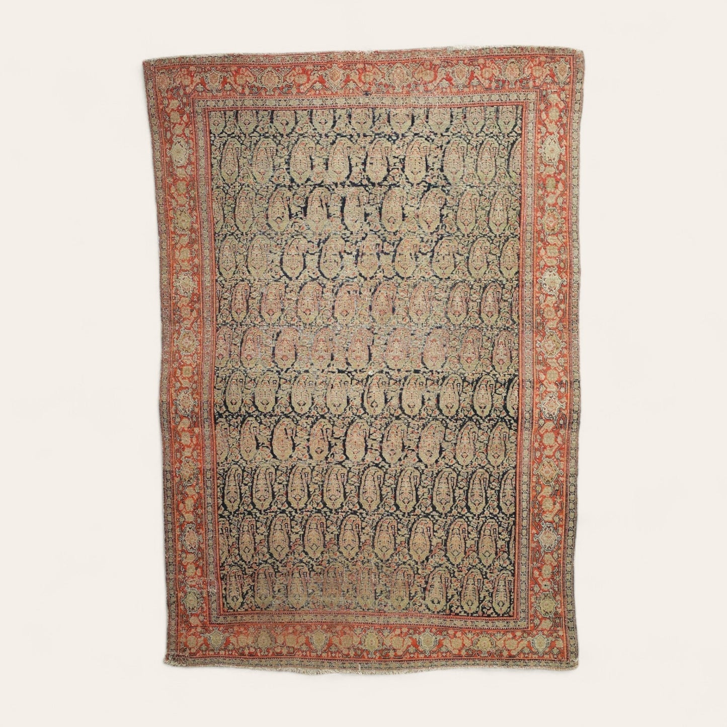 Early 20th Century Persian Rug with Repeating Paisley Boteh Field