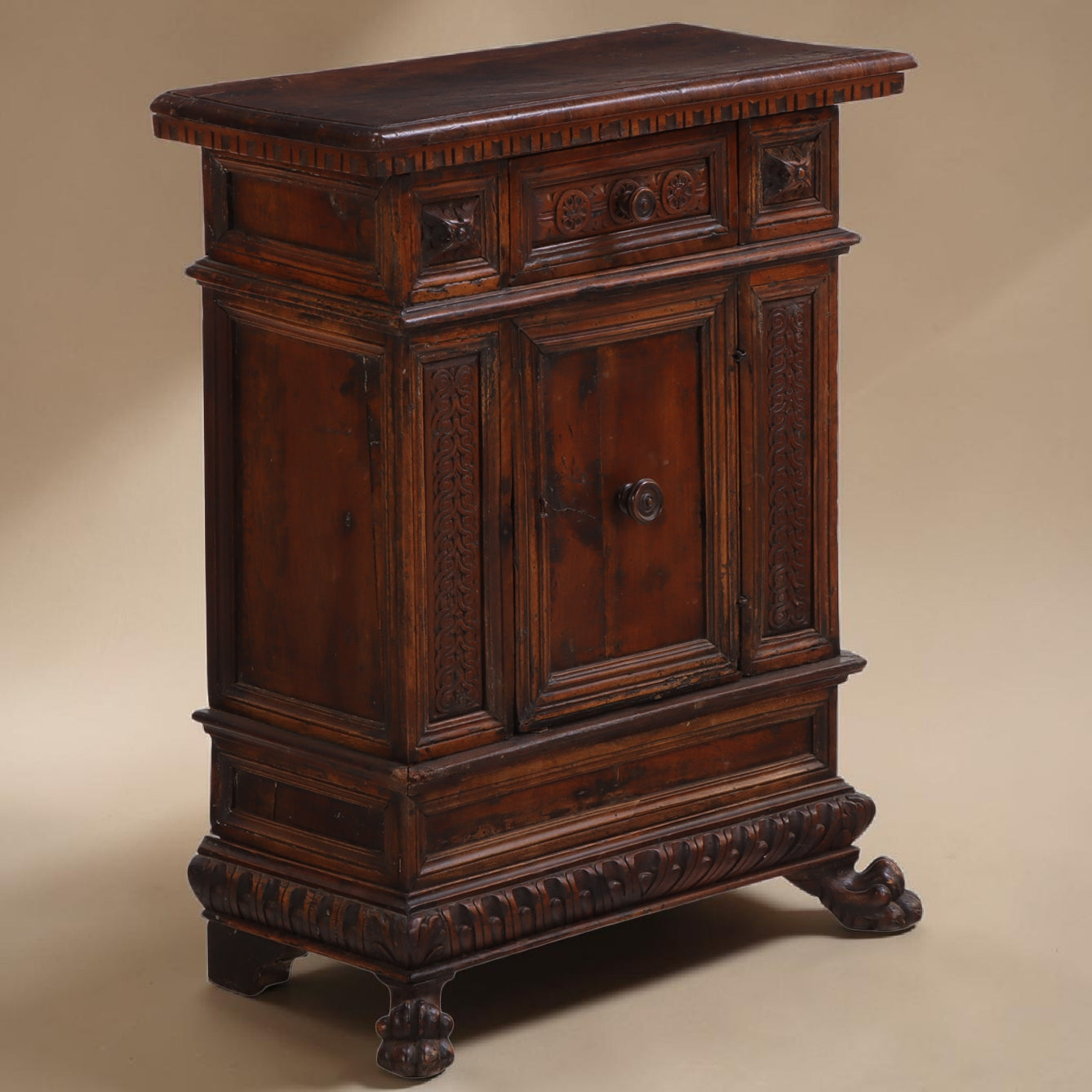 Italian Renaissance Style Cabinet, Likely 17th–18th Century with Earlier Elements