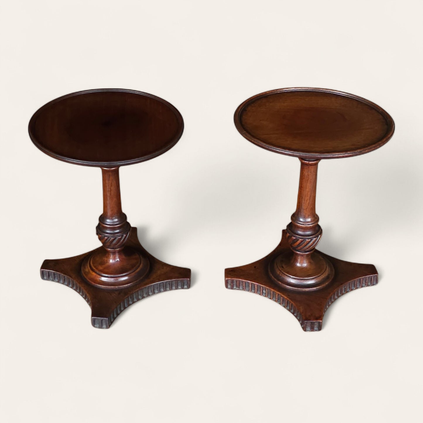 Near Pair of 19th C Mahogany Table-Top Stands