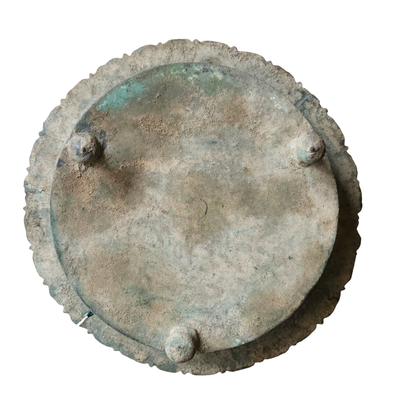 9th–10th Century Persian Seljuk Dynasty Bronze Footed Tray