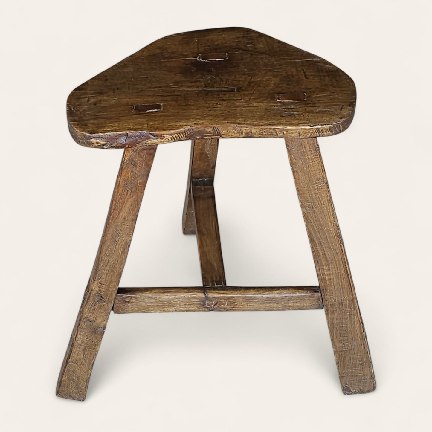 17th–18th Century English Elm Joint Stool