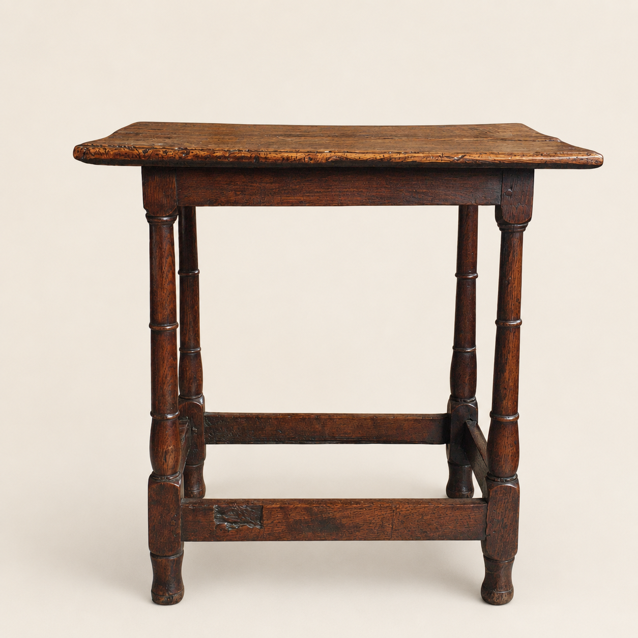 Late 17th–Early 18th Century English Oak Tavern Table with Single-Plank Top