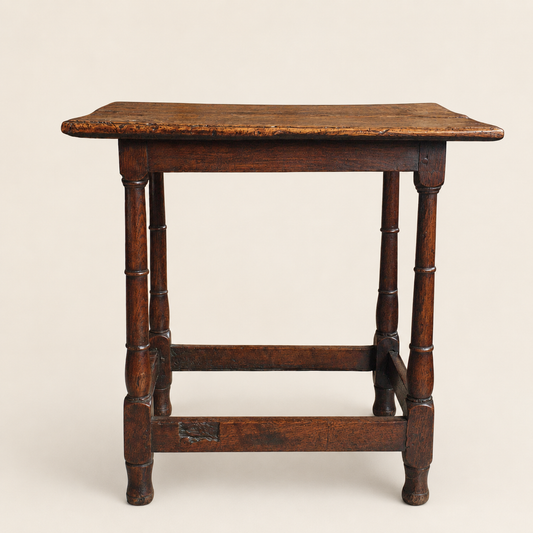Late 17th–Early 18th Century English Oak Tavern Table with Single-Plank Top