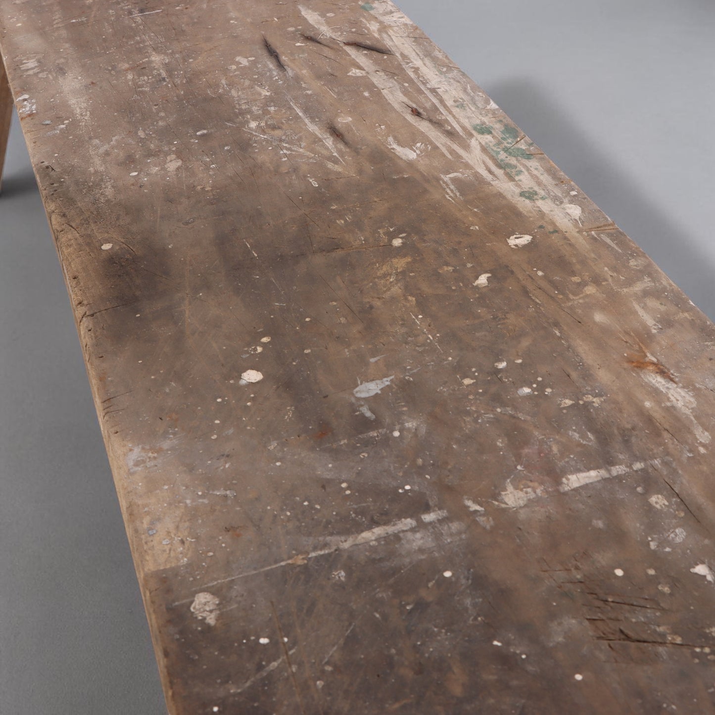 Early 20th Century Primitive Workbench Table, Solid Wood