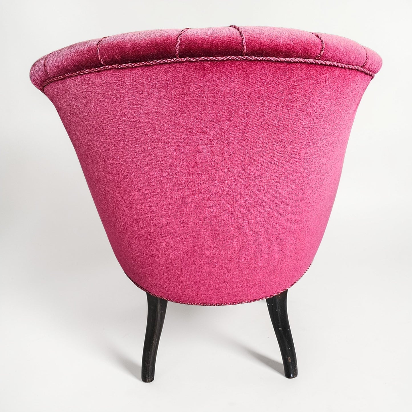 1920s Swedish Grace Emma Slipper Chair in Red Velvet