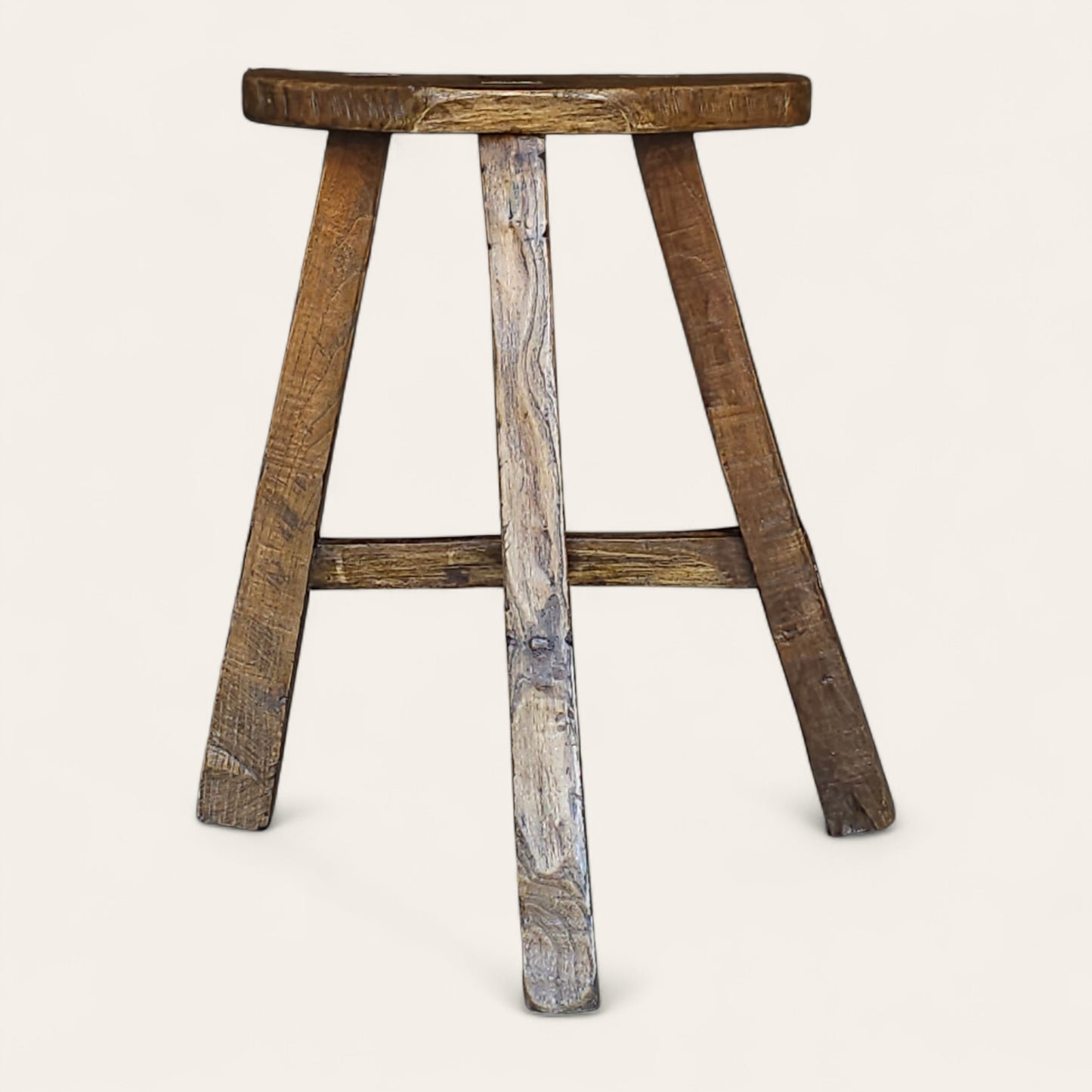 17th–18th Century English Elm Joint Stool