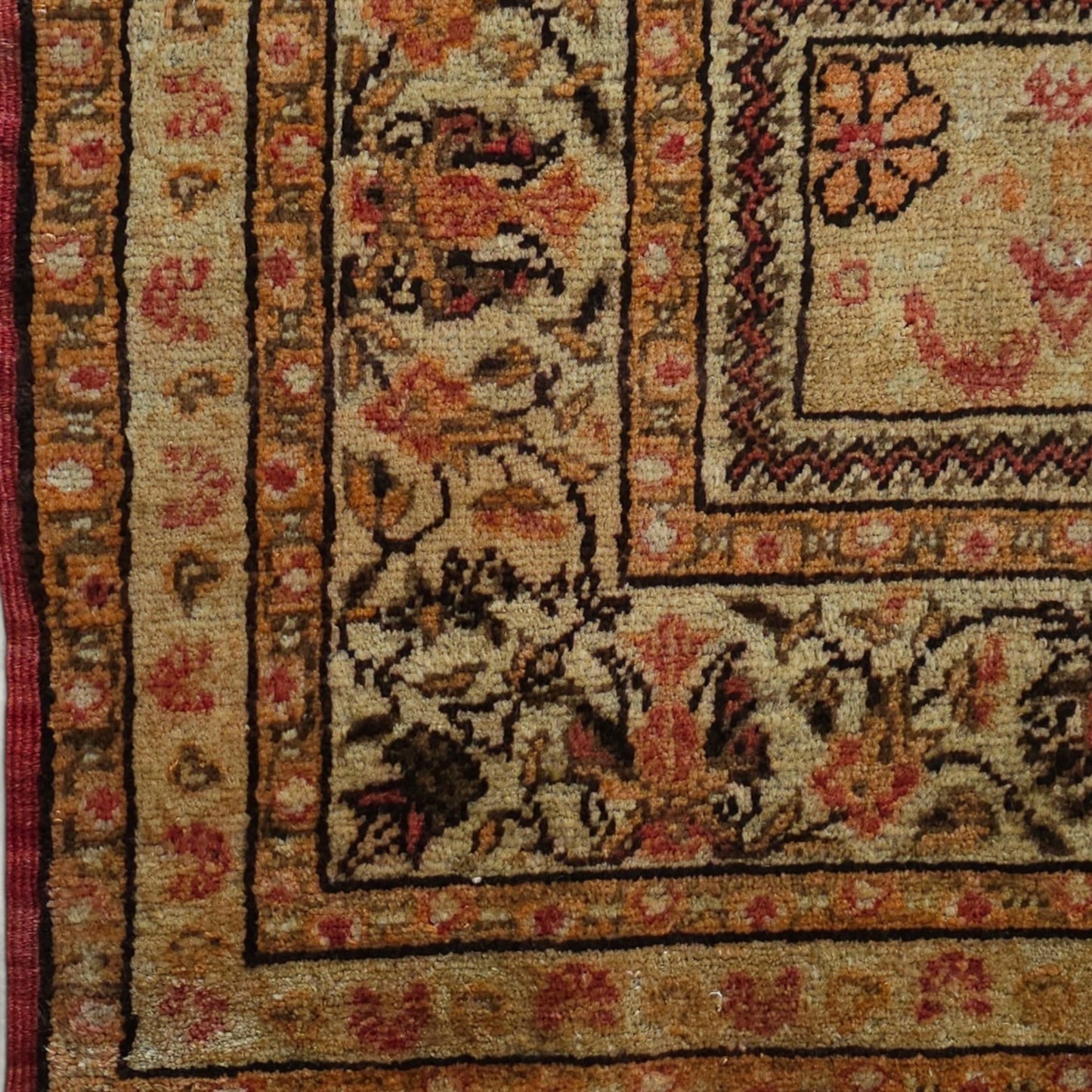 Early 20th Century Turkish Wool & Silk Medallion Rug