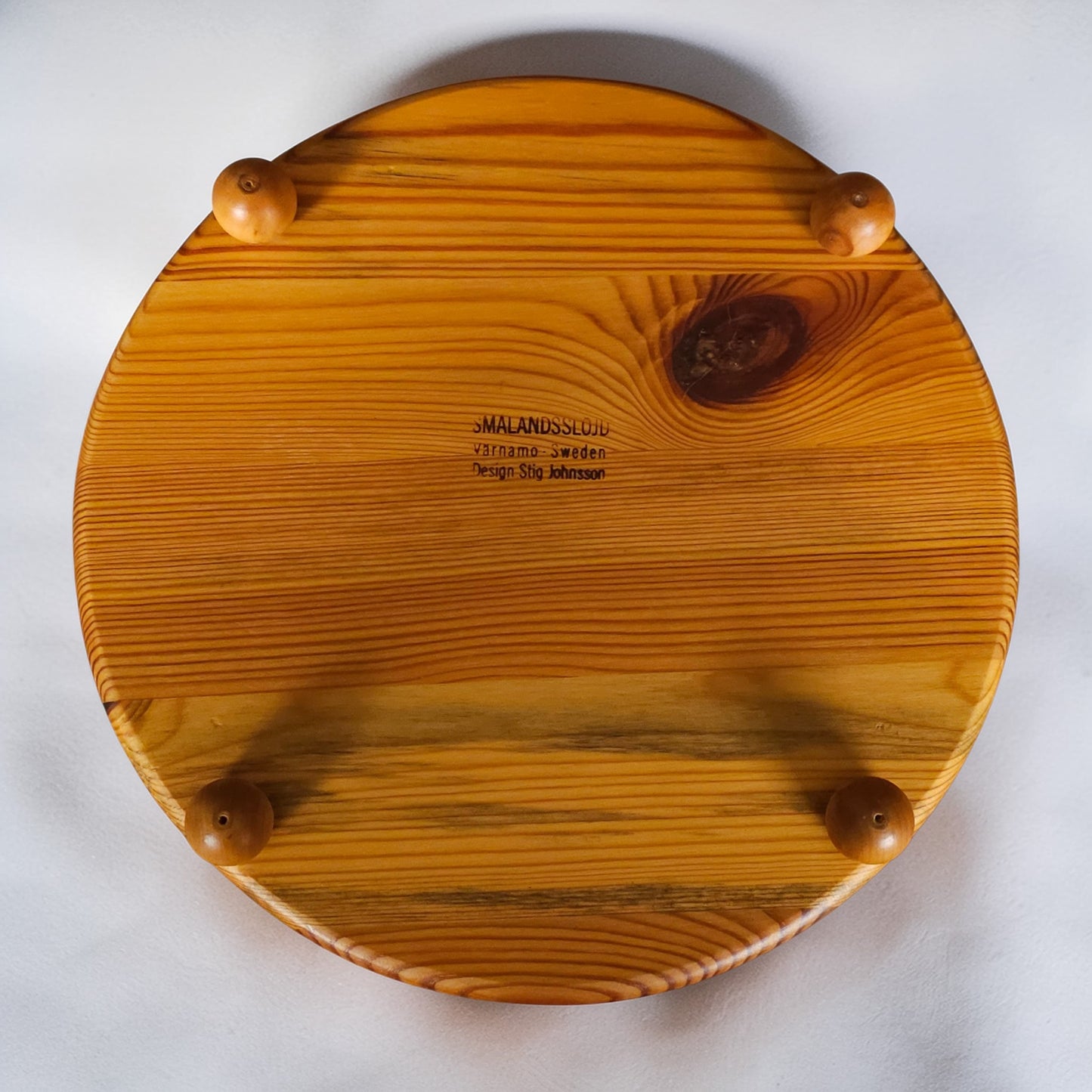 1970s Swedish Pine Two-Tier Bonbon Tray by Stig Johnsson for Smalands Slöjd