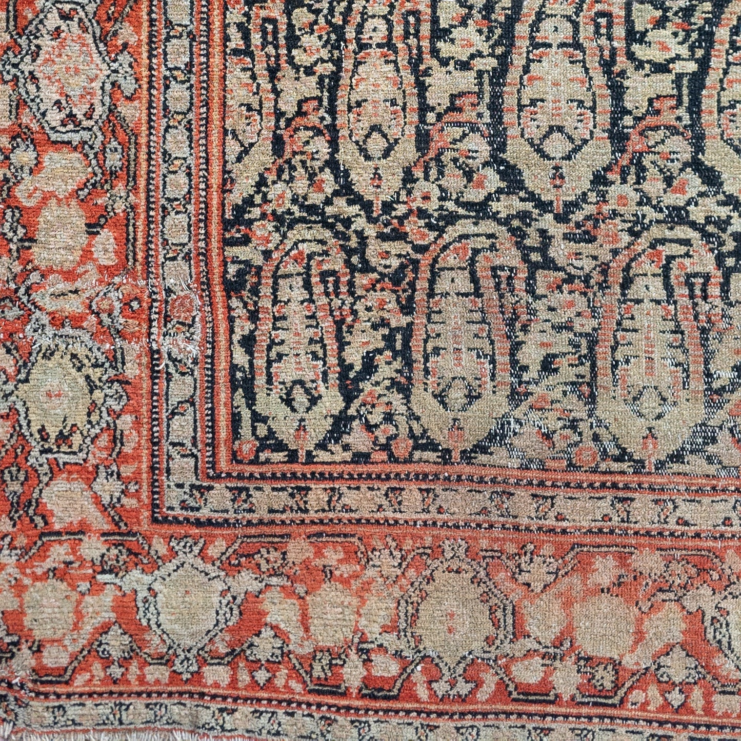 Early 20th Century Persian Rug with Repeating Paisley Boteh Field
