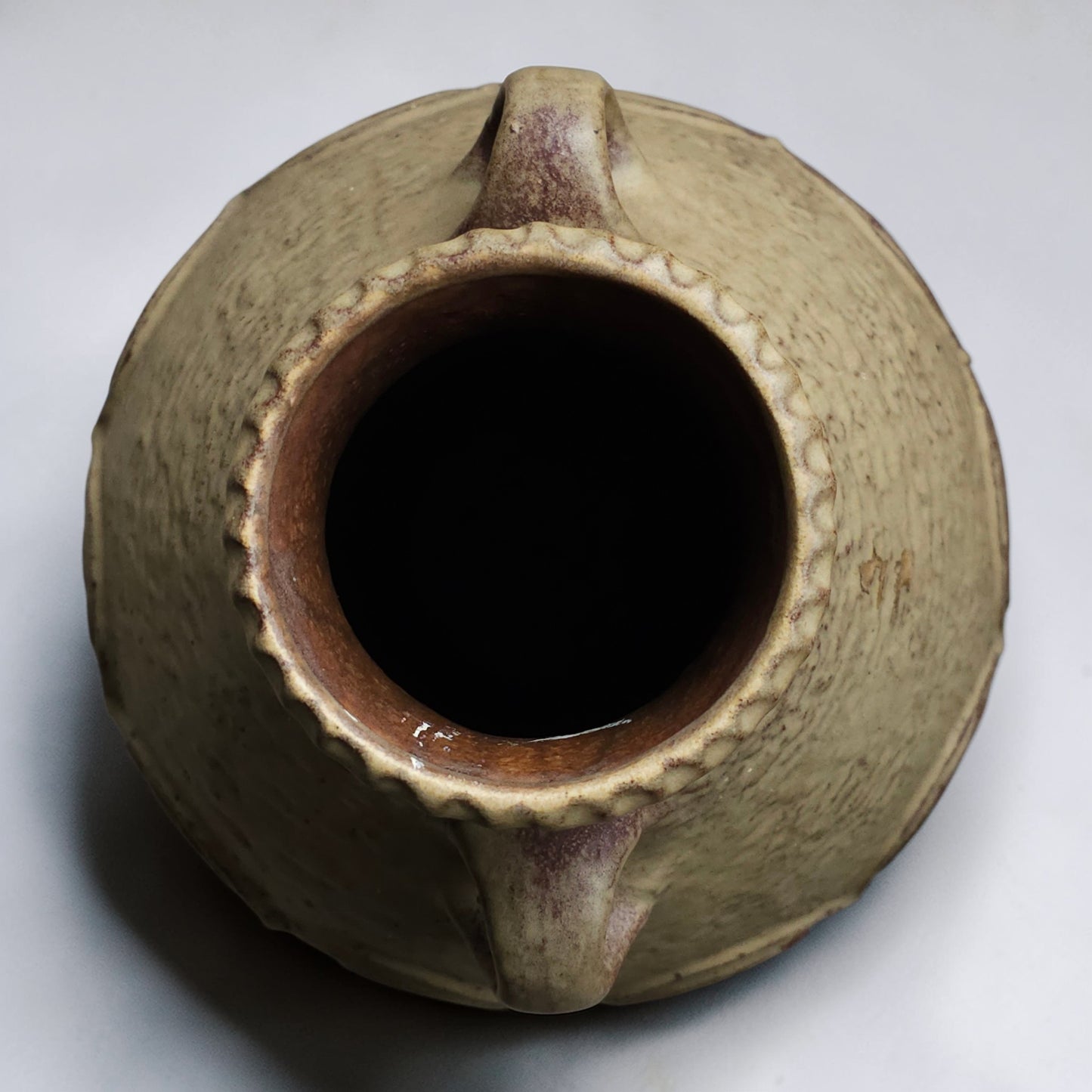 1970s West German Ceramic Amphora Vase, Attributed to Scheurich, Spiral Relief