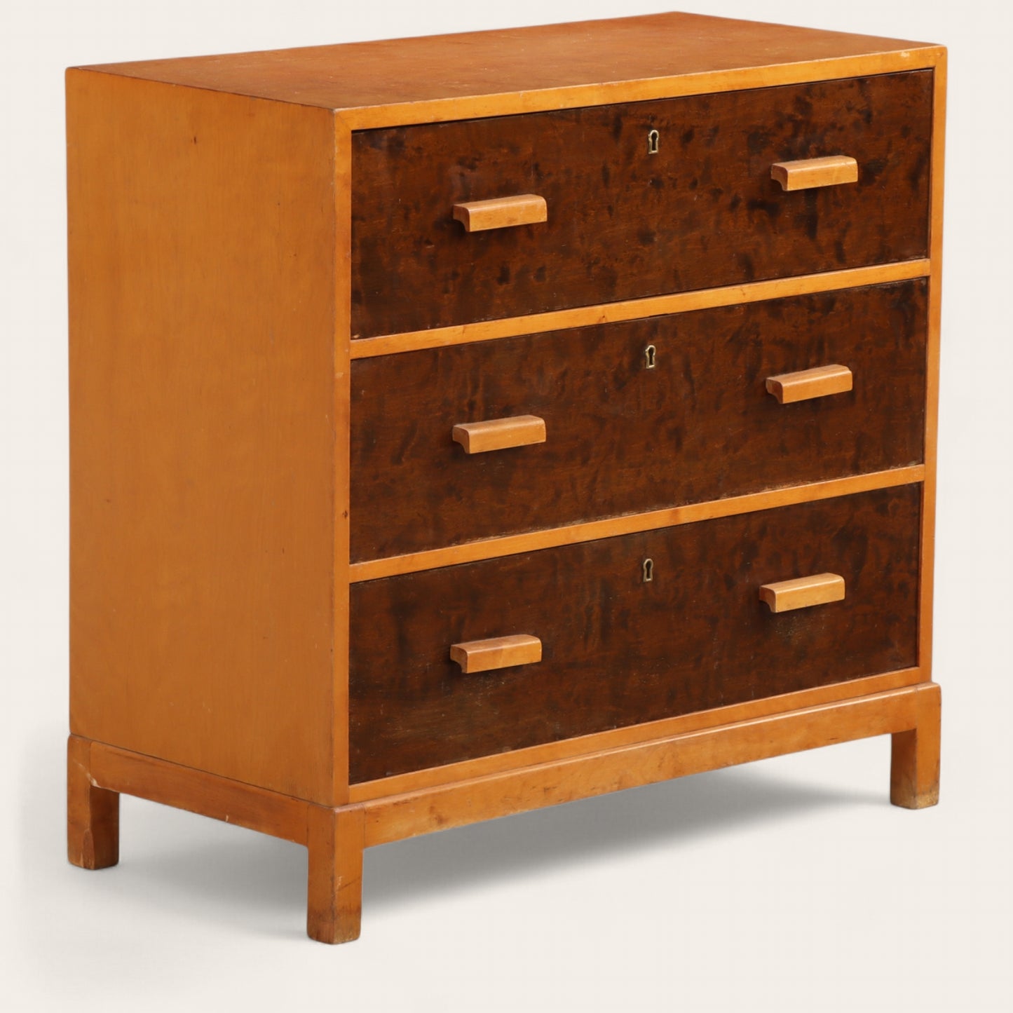 Art Deco Swedish Birch Chest of Drawers, c. 1930s