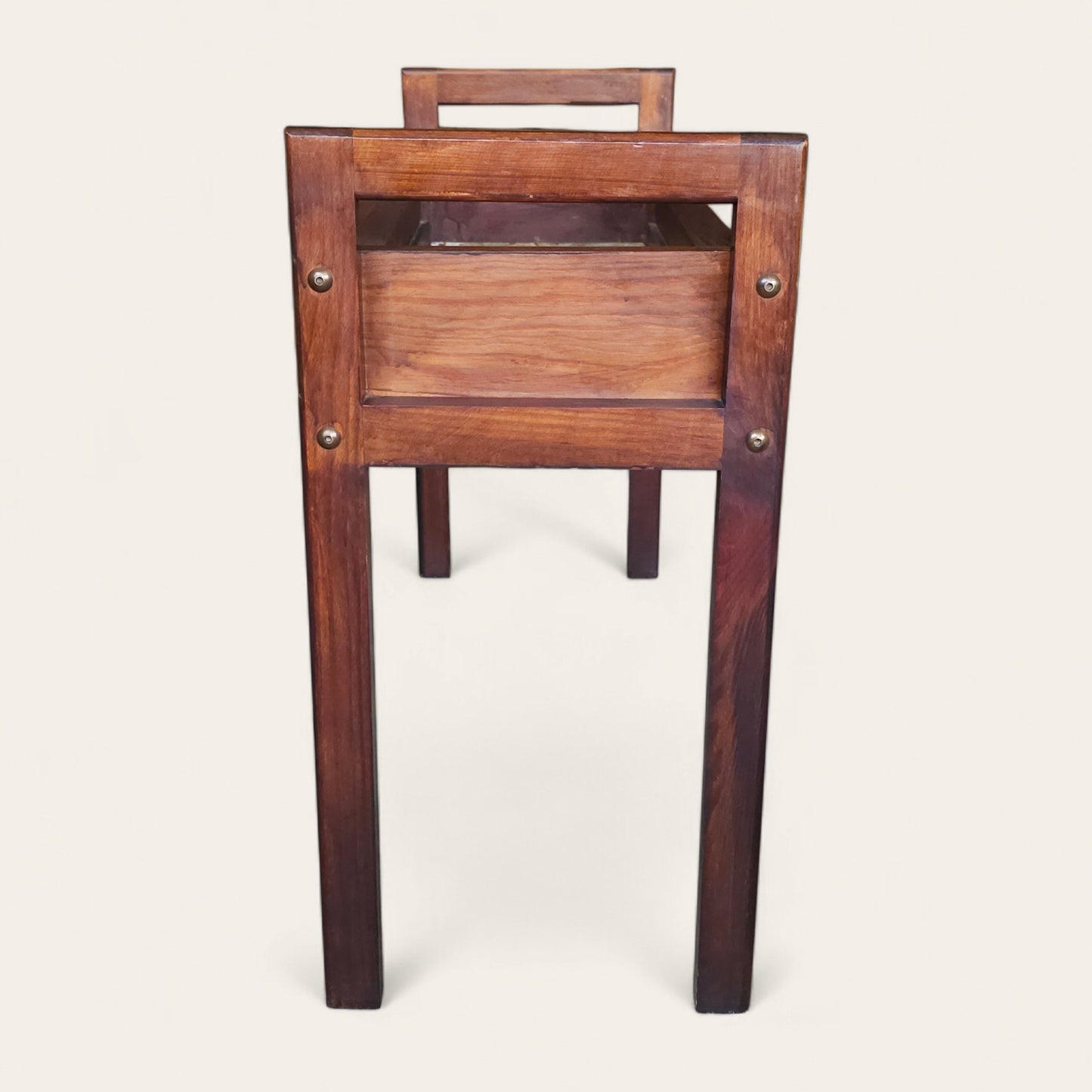 1960s Swedish Teak Planter Stand with Metal Tray